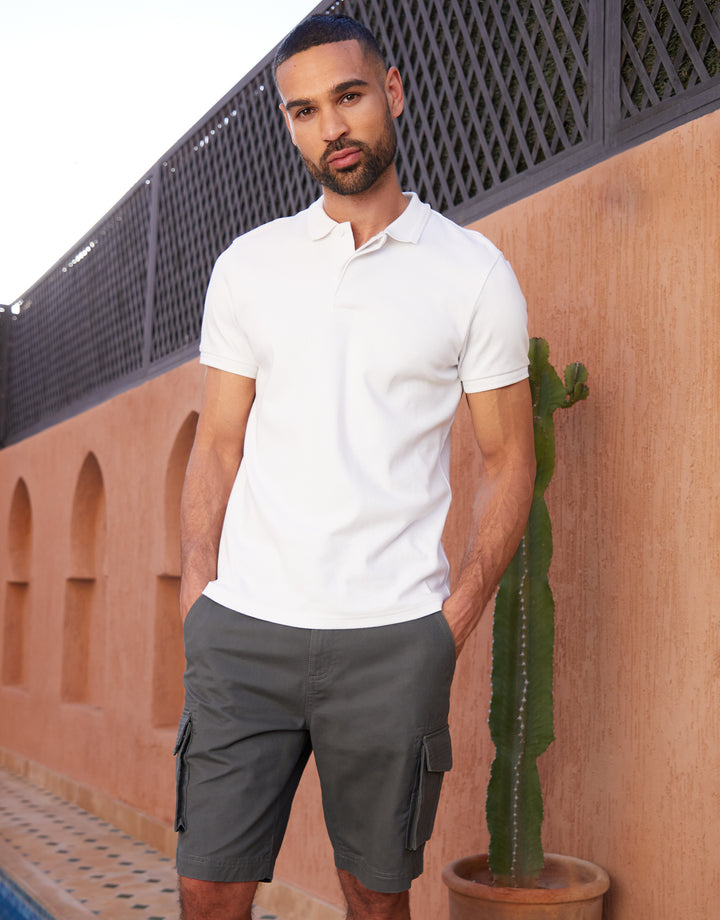 Charcoal Green Cargo Shorts