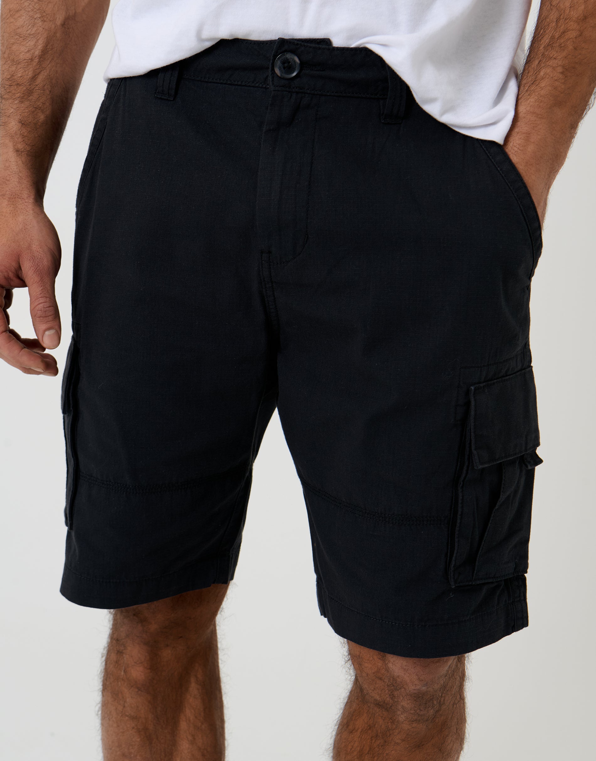 Threadbare Men's Black Cargo Shorts