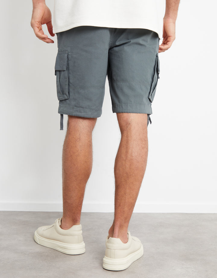Charcoal Green Cargo Shorts