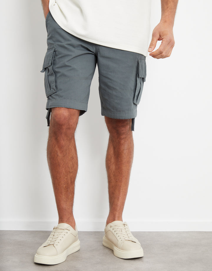 Charcoal Green Cargo Shorts