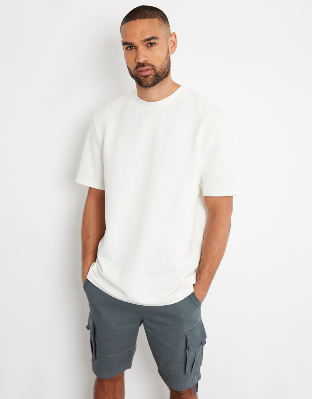 Charcoal Green Cargo Shorts