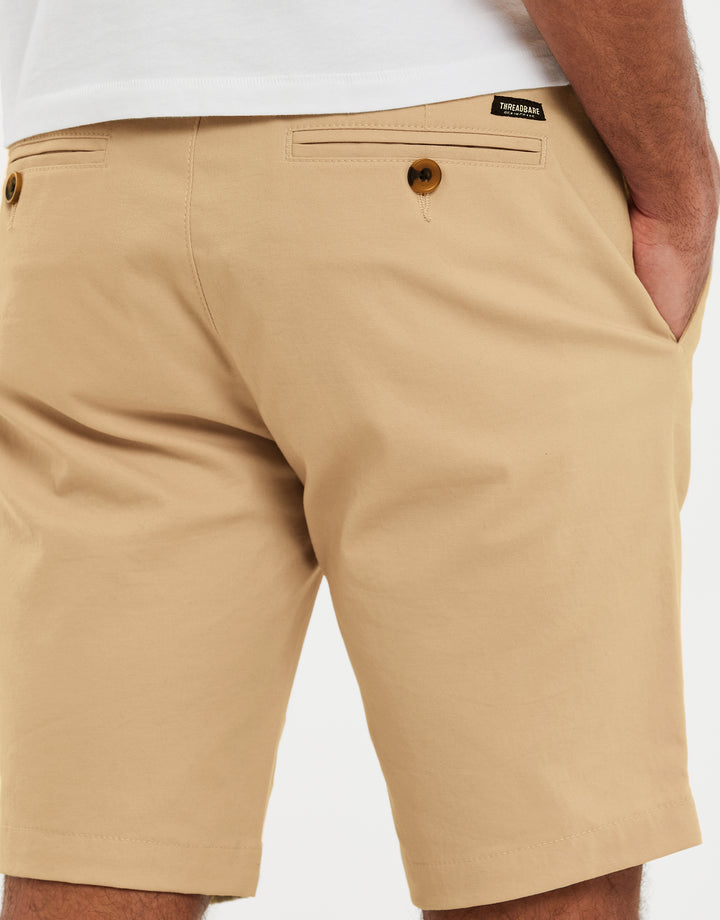 Stone Slim Fit Chino Shorts