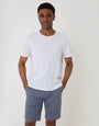 Threadbare Belted Chino Shorts in Denim Blue - T-shirt pairing