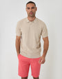 Threadbare Belted Chino Shorts in Coral Pink - polo pairing