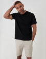 Threadbare Belted Chino Shorts in  Light Stone - Front View