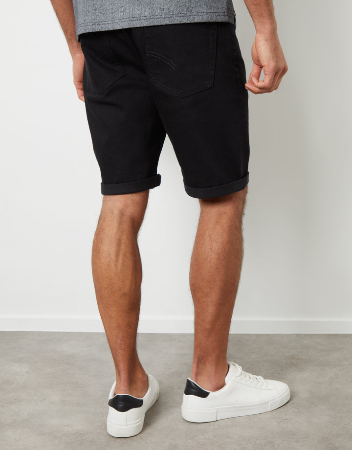 Black Denim Shorts