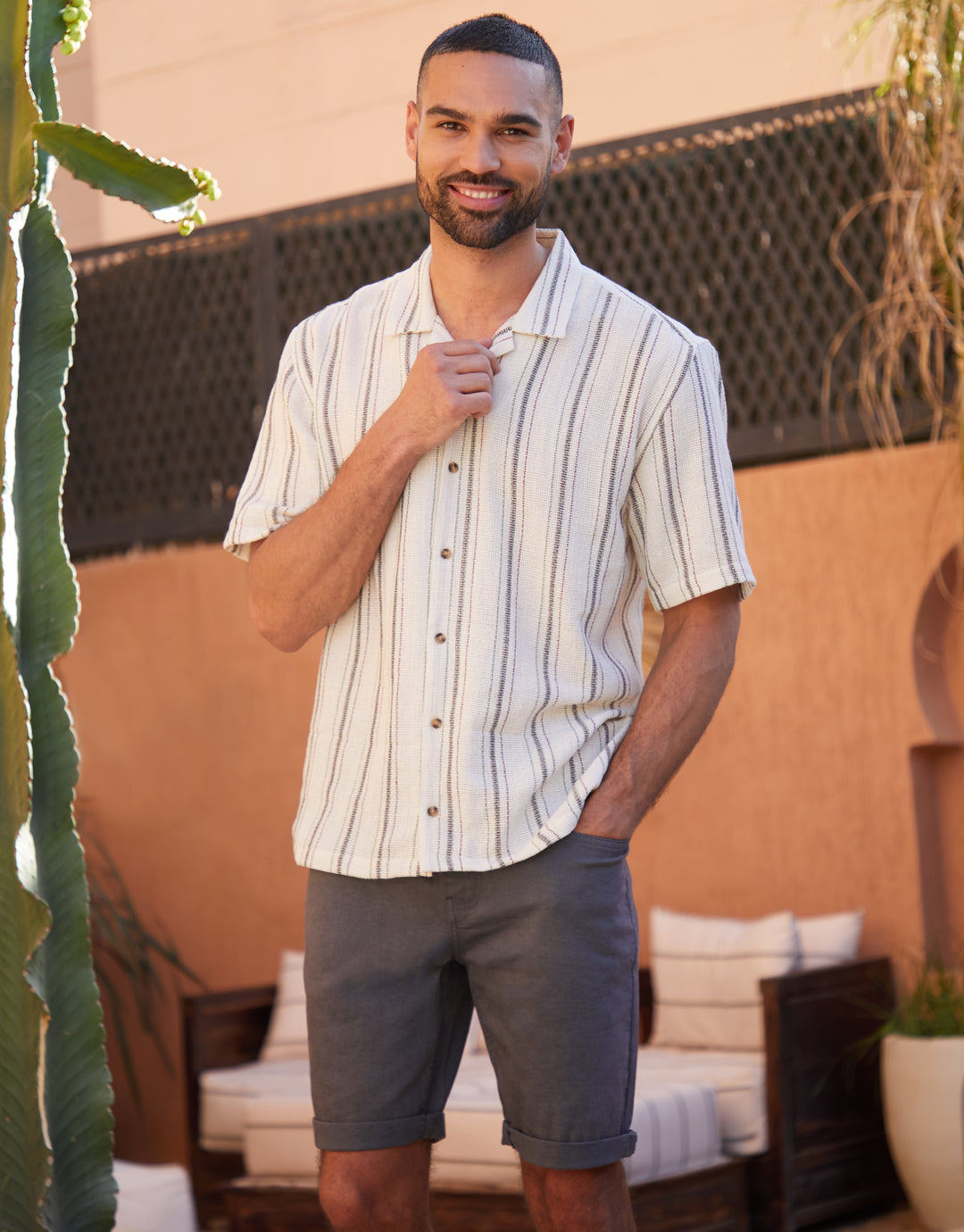 Slate Grey Overdyed Denim Shorts