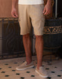 Stone Linen Blend Cargo Shorts