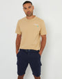 Belted Chino Cargo Shorts in Navy