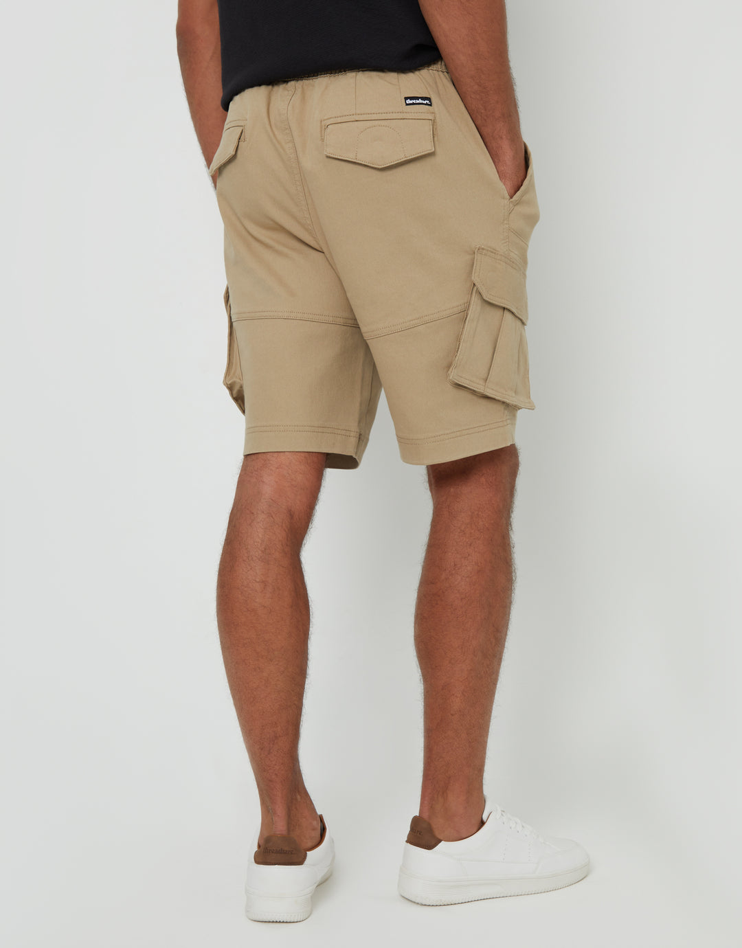 Stone Dobby Textured Cargo Shorts