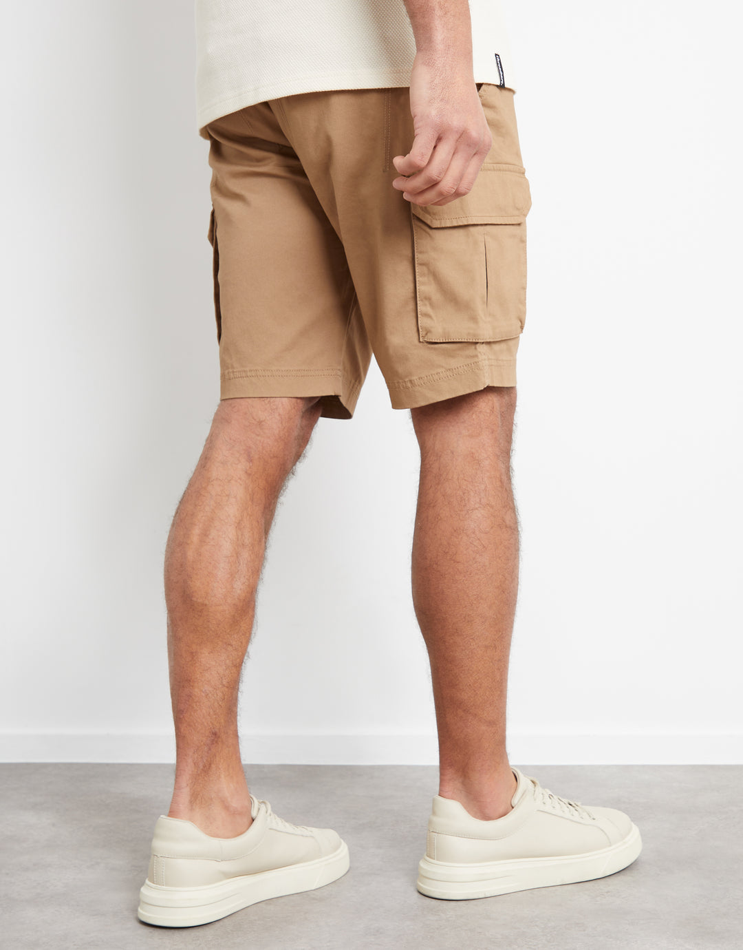 Dark Stone Jogger Style Cargo Shorts