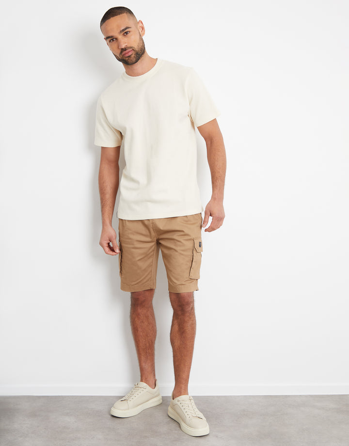 Dark Stone Jogger Style Cargo Shorts