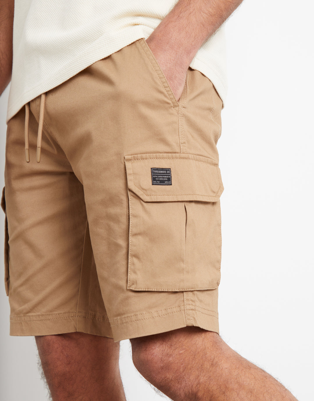 Dark Stone Jogger Style Cargo Shorts