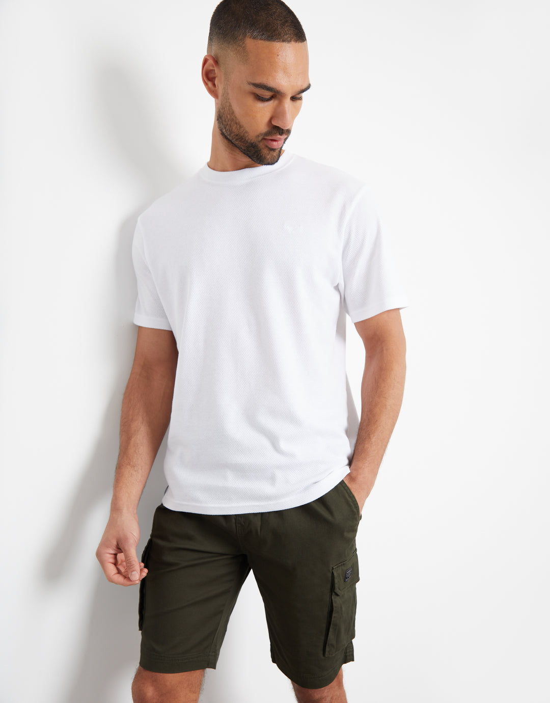 Forest Green Jogger Style Cargo Shorts