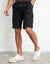 Black Utility Bungee Cargo Shorts