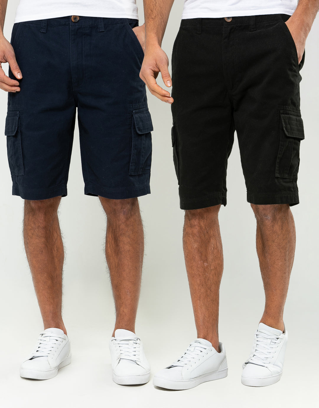 Navy & Black Cargo Shorts (2 Pack)