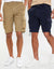 Navy & Stone Cargo Shorts (2 Pack)