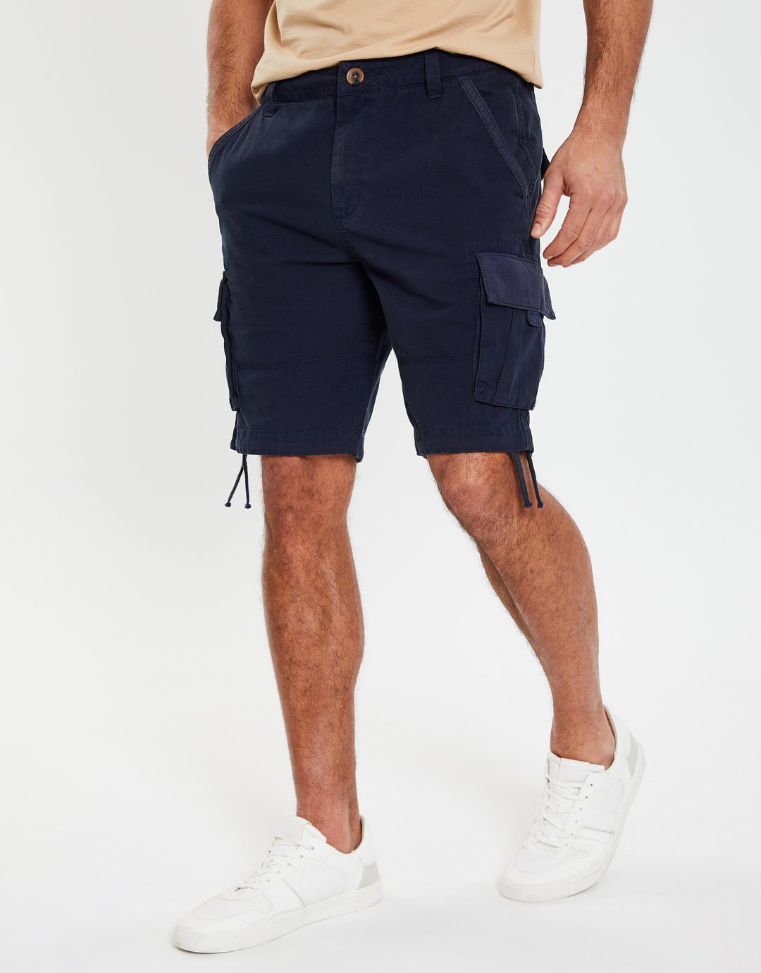 Navy & Stone Cargo Shorts (2 Pack)
