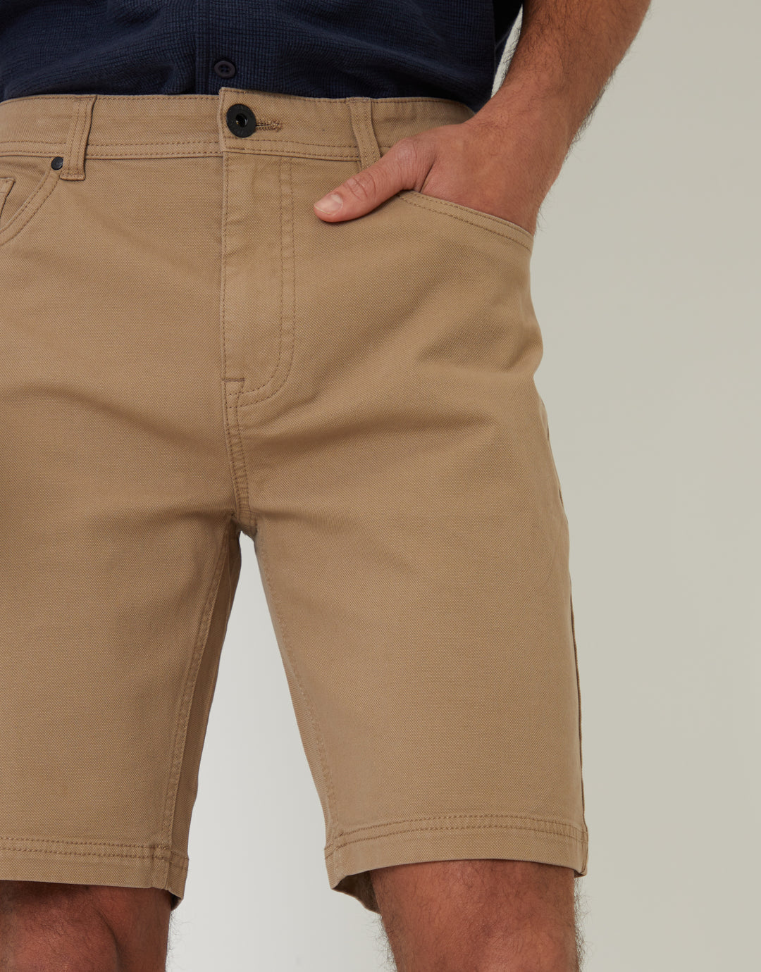 Dark Stone Stretch 5 Pocket Chino Shorts