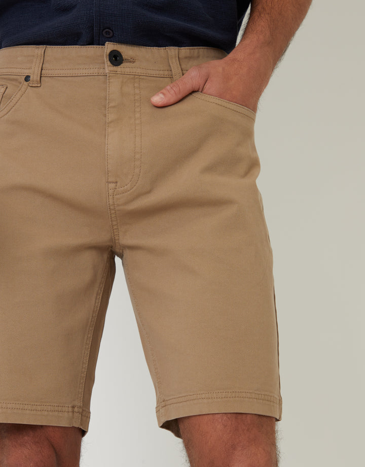 Dark Stone Stretch 5 Pocket Chino Shorts