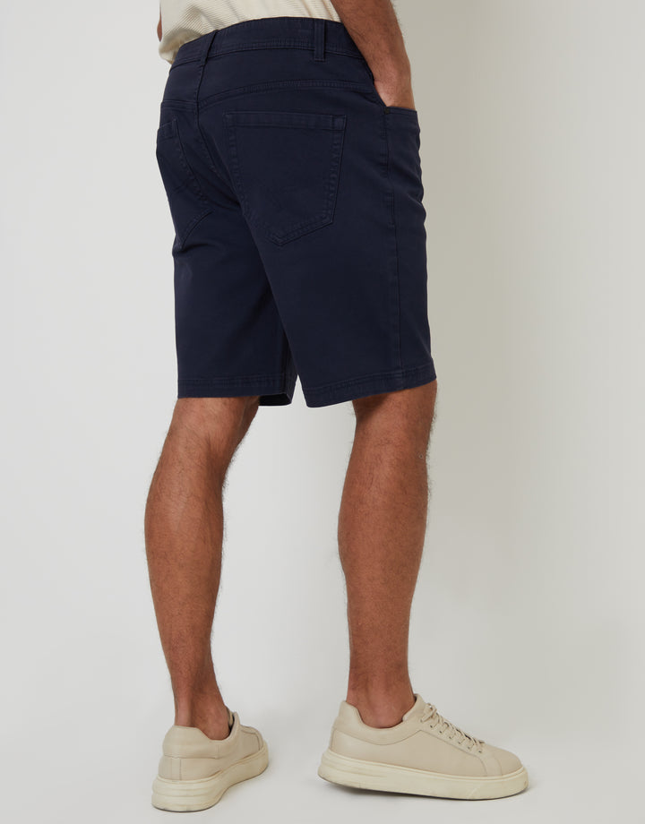 Navy Stretch 5 Pocket Chino Shorts