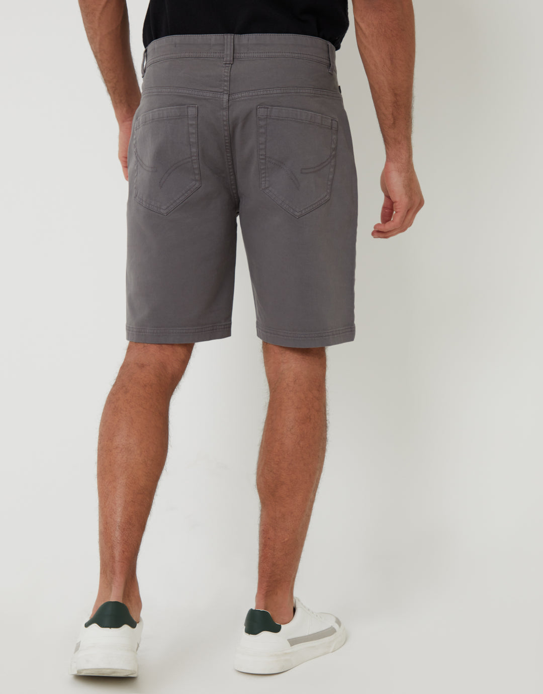 Slate Grey Stretch 5 Pocket Chino Shorts