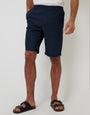 Navy Linen Blend Shorts