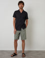 Linen Blend Shorts in Sage Green