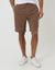 Brown Linen Blend Shorts