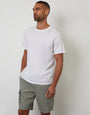 Linen Blend Cargo Shorts in Sage Green