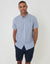 Navy Linen Blend Cargo Shorts