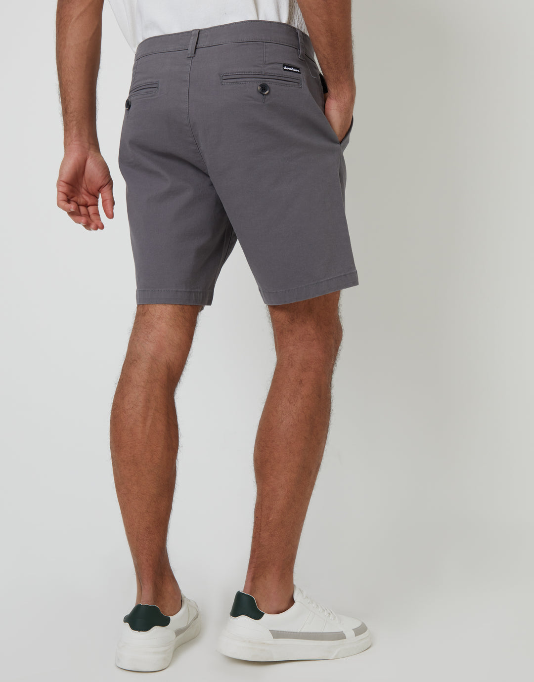 Slate Grey Regular Fit Stretch Chino Shorts
