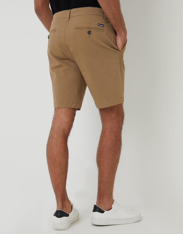 Dark Stone Regular Fit Stretch Chino Shorts