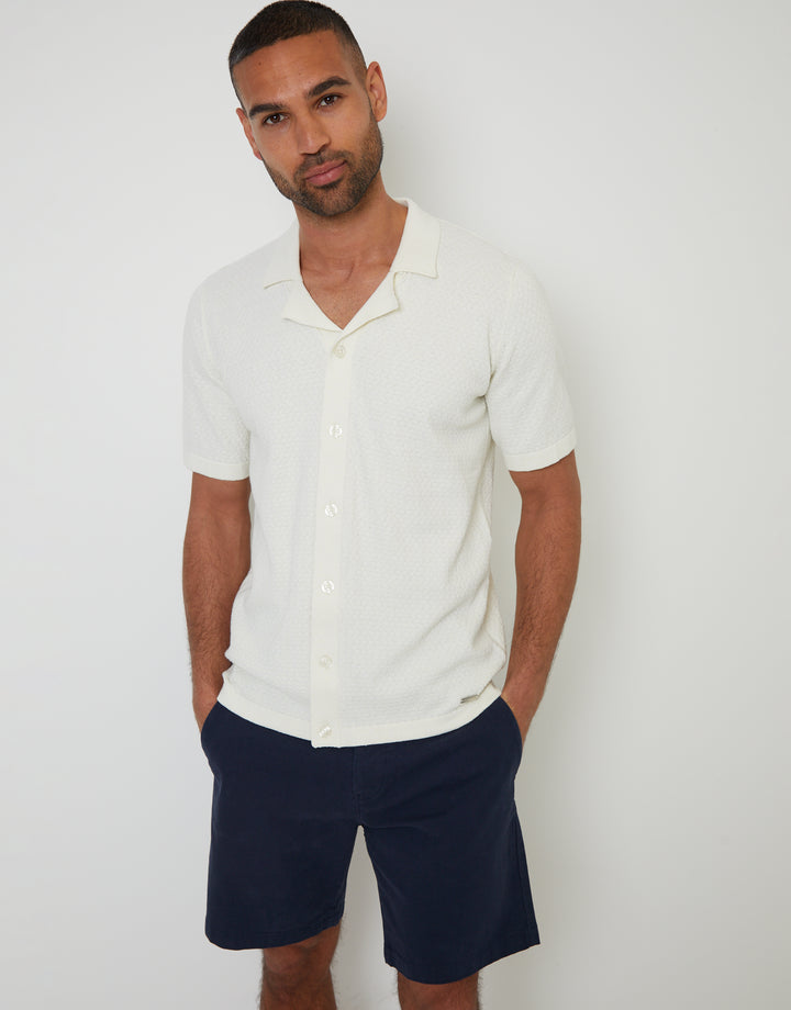 Navy Regular Fit Stretch Chino Shorts