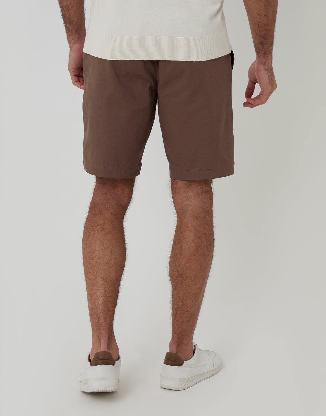 Brown Regular Fit Stretch Chino Shorts