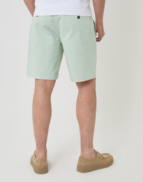 Threadbare Regular Fit Stretch Chino Shorts in Mint Green - back view
