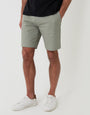 Threadbare Regular Fit Stretch Chino Shorts in Sage Green - front view