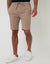 Taupe Elasticated Waist Regular Fit Stretch Chino Shorts