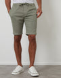 Sage Green Elasticated Waist Regular Fit Stretch Chino Shorts