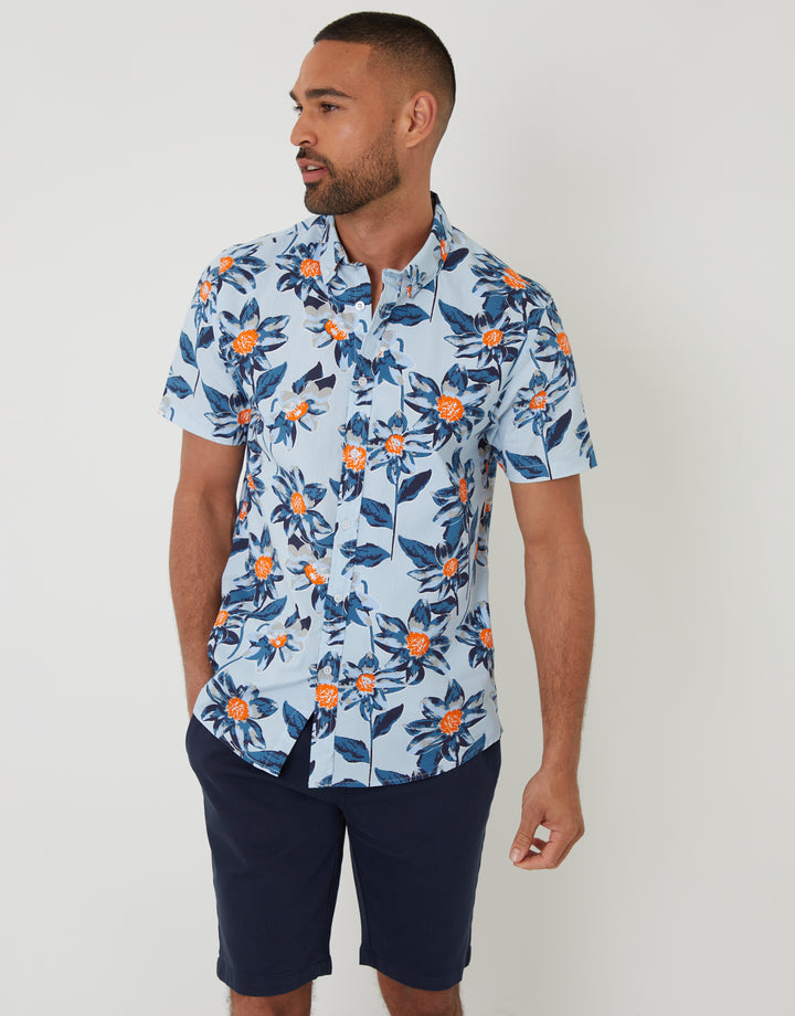 Navy Elasticated Waist Regular Fit Stretch Chino Shorts