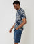 Mid Wash Regular Fit Denim Cargo Shorts