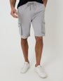 Chalk Elasticated Waist Stretch Cargo Shorts
