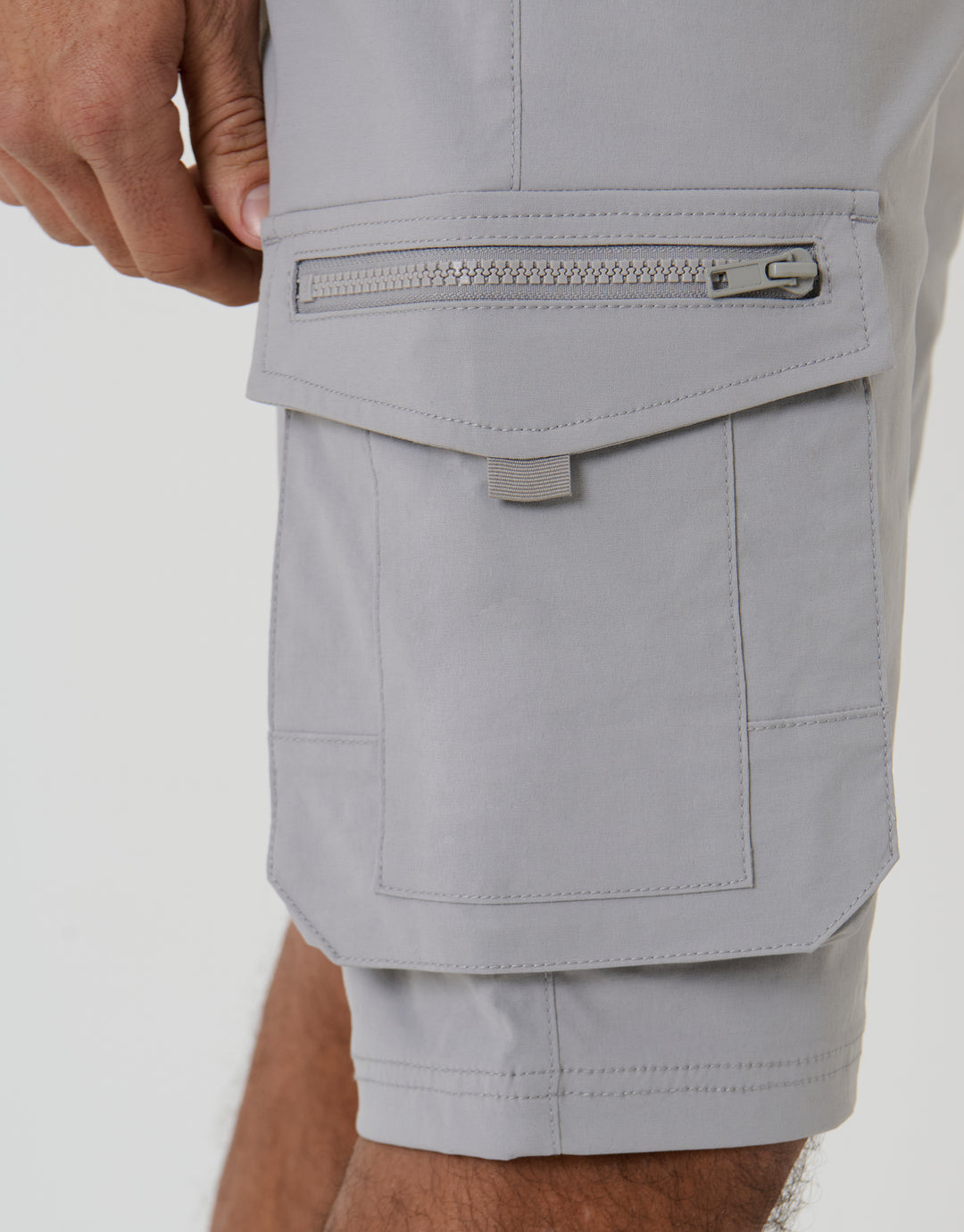 Chalk Elasticated Waist Stretch Cargo Shorts