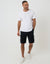 Black Elasticated Waist Stretch Cargo Shorts