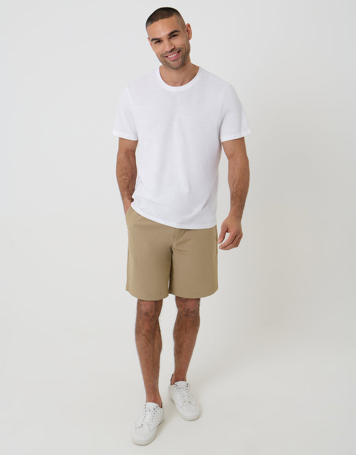 Stone Regular Fit Elasticated Waist Stretch Chino Shorts