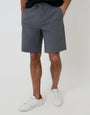 Charcoal Grey Regular Fit Elasticated Waist Stretch Chino Shorts