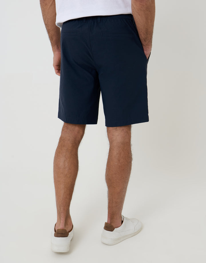 Navy Regular Fit Elasticated Waist Stretch Chino Shorts