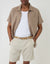 Stone Regular Fit Linen Blend Shorts with Belt