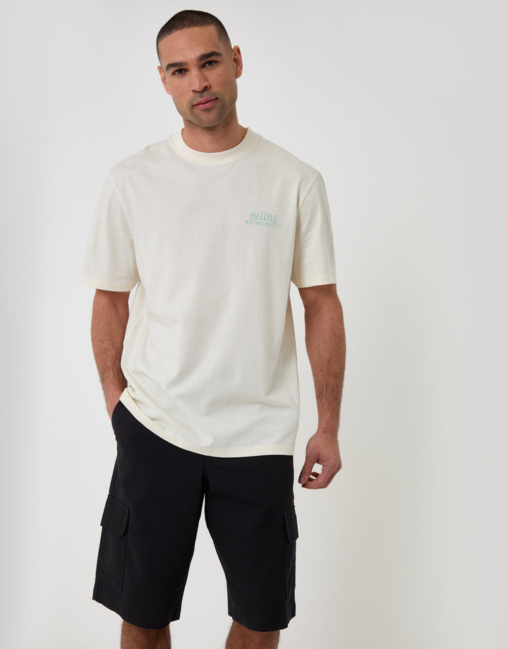 Threadbare Baggy Fit Cotton Cargo Shorts in Black - front view