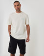 Threadbare Baggy Fit Cotton Cargo Shorts in Black - front view